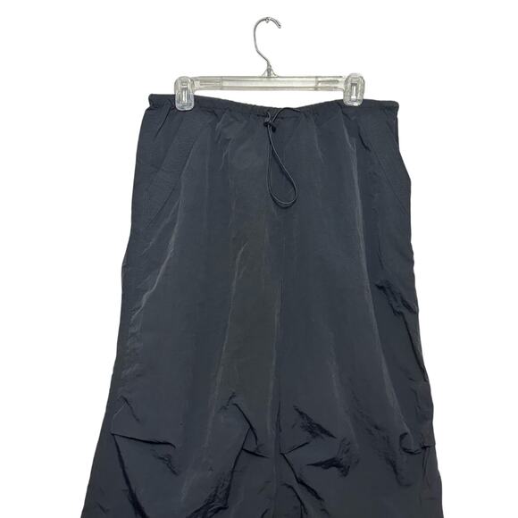 ASOS Wide Leg Pants High Rise Pull-On Style Bungee Cord Adjustable Black W 4 NWT - Picture 2 of 9